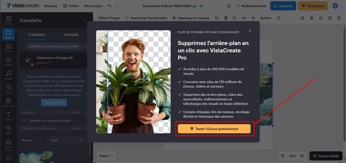 essai gratuit vistacreate