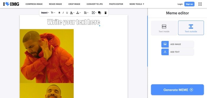 iloveimg meme generator