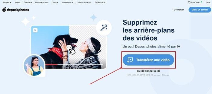 importer vidéo depositphotos