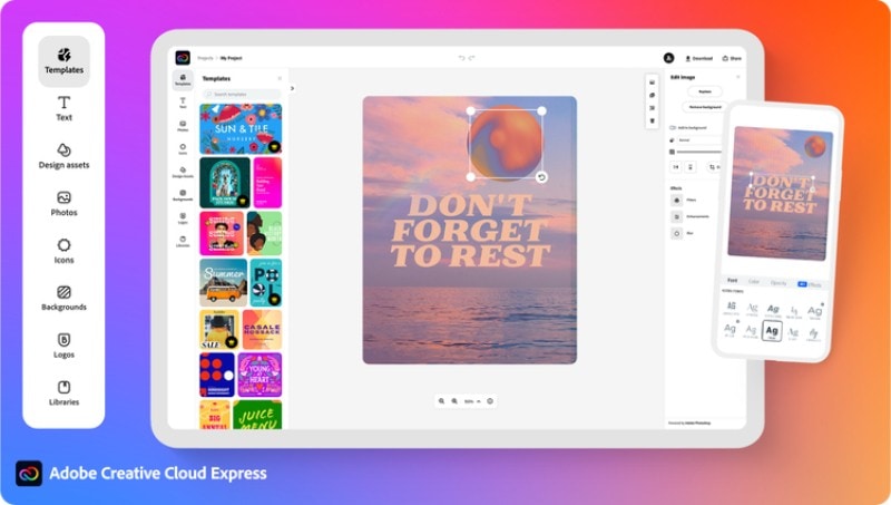 interface adobe express