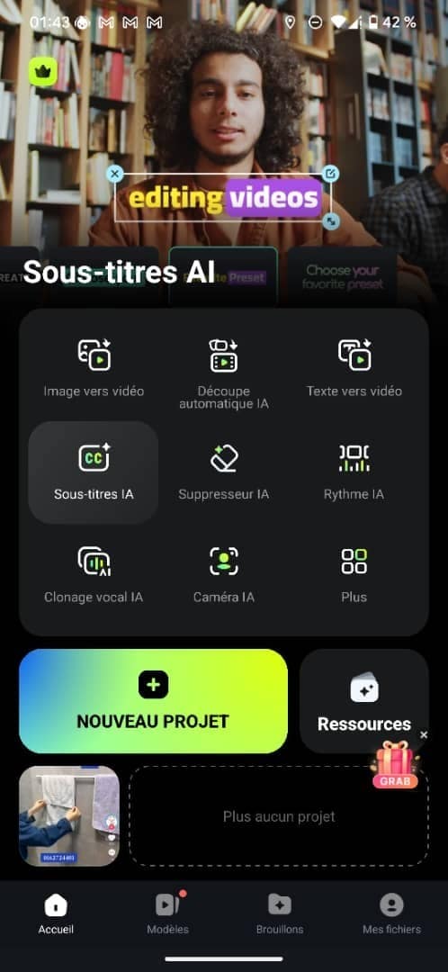 interface filmora mobile