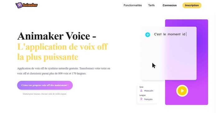 lecteur de texte animaker voice