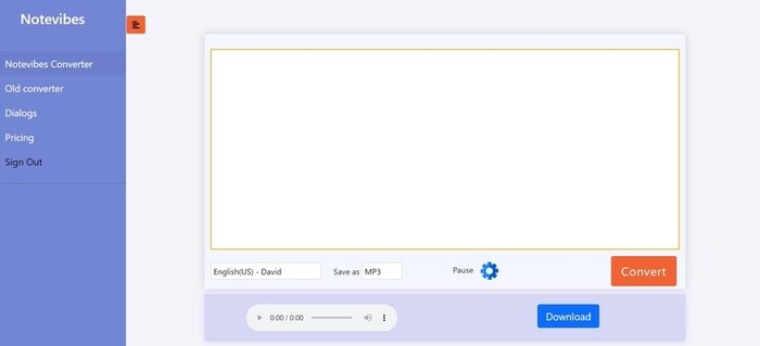 lecteur de texte notevibes