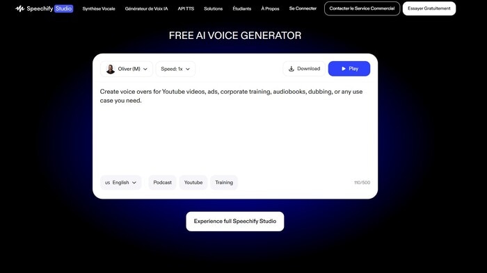 lecteur de texte speechify