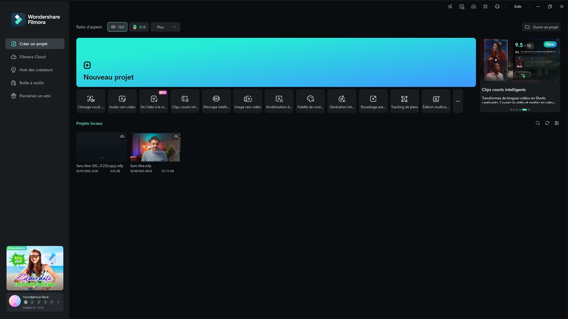 nouveau projet video