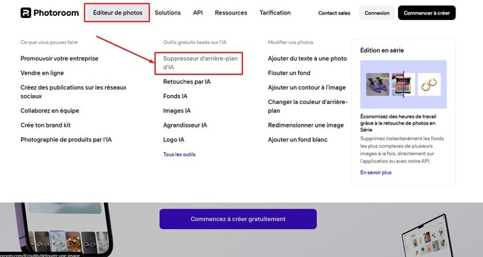 photoroom outil enlever fond