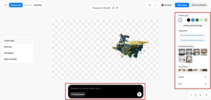 pixelcut changer arrière plan
