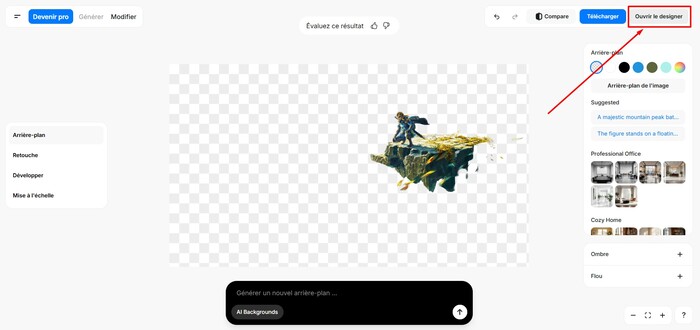pixelcut editeur arriere-plan