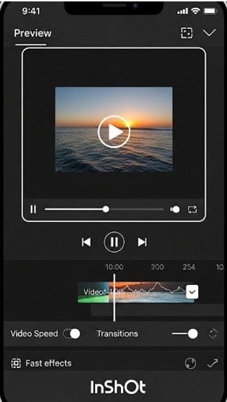 previsualisation video inshot
