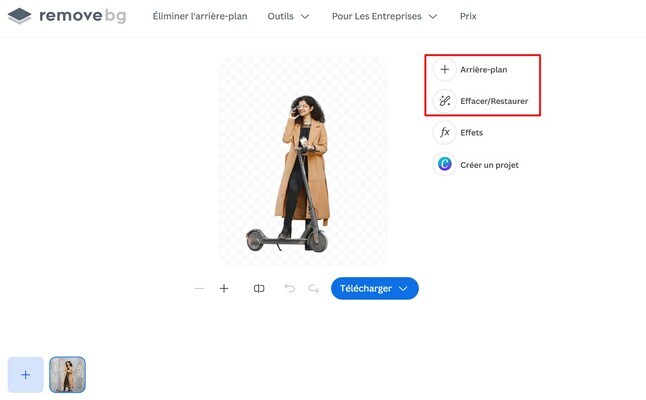 remove bg modifier arrière plan