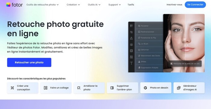 retoucher photo en ligne fotor