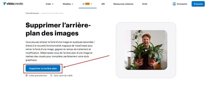 supprimer arrière-plan vistacreate