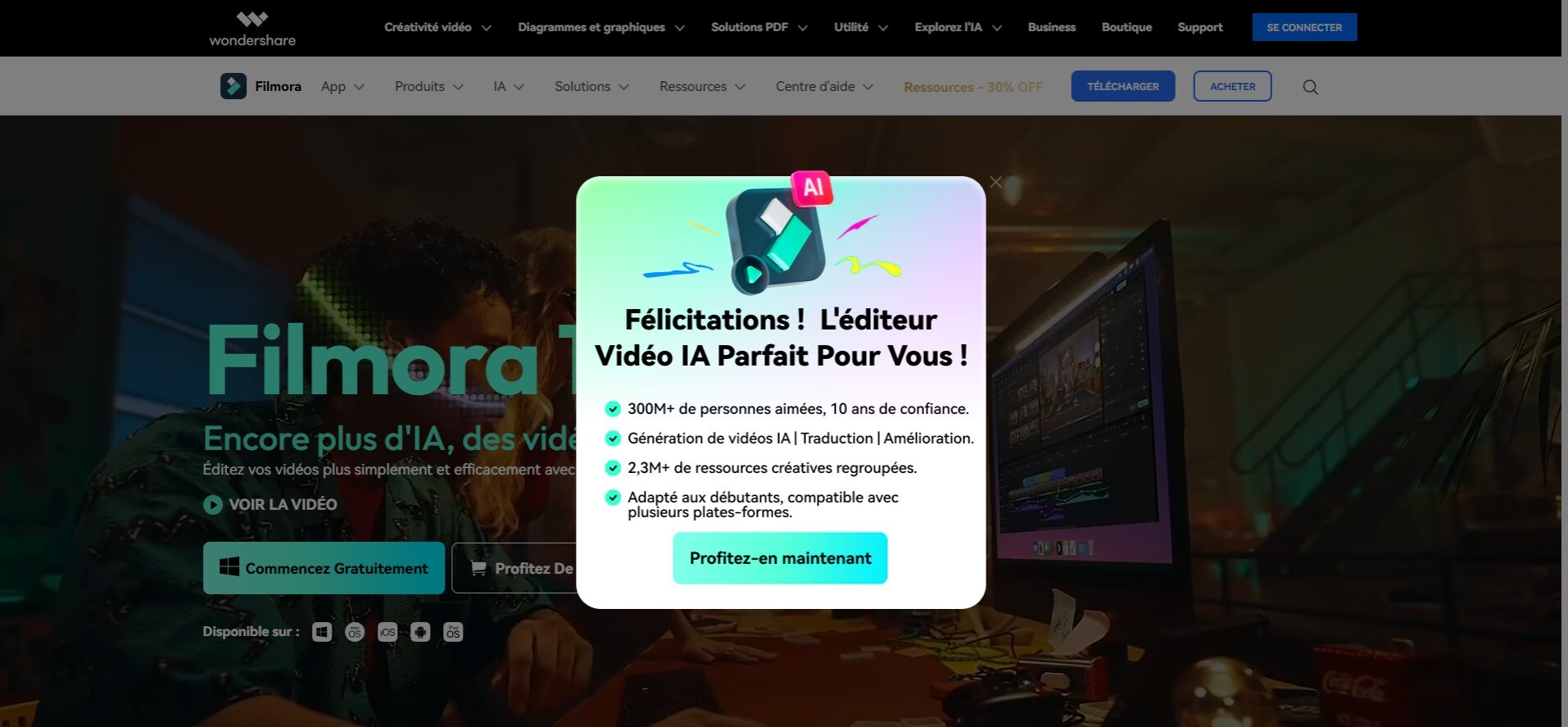 telechargement et installation filmora