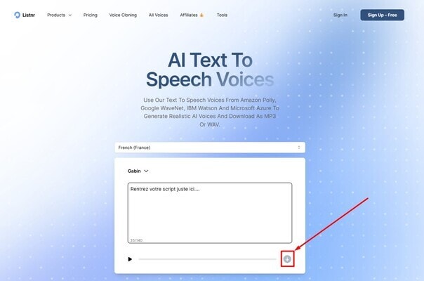 télécharger texte en audio listnr
