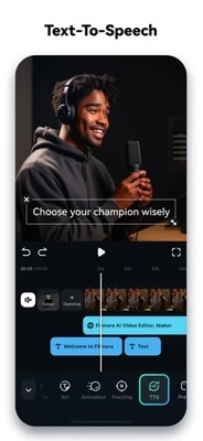 text-to-speech filmora app