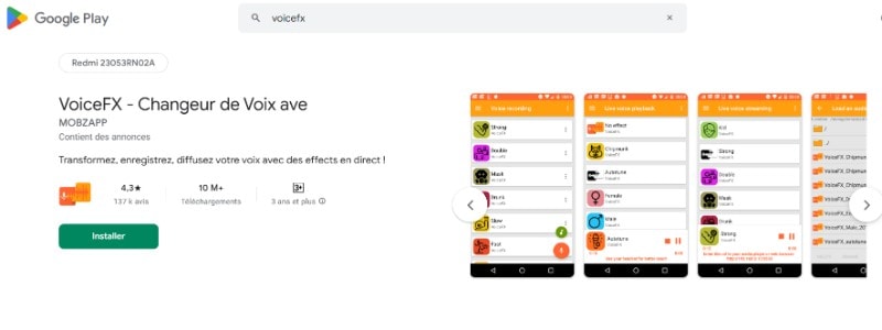 voicefx sur play store