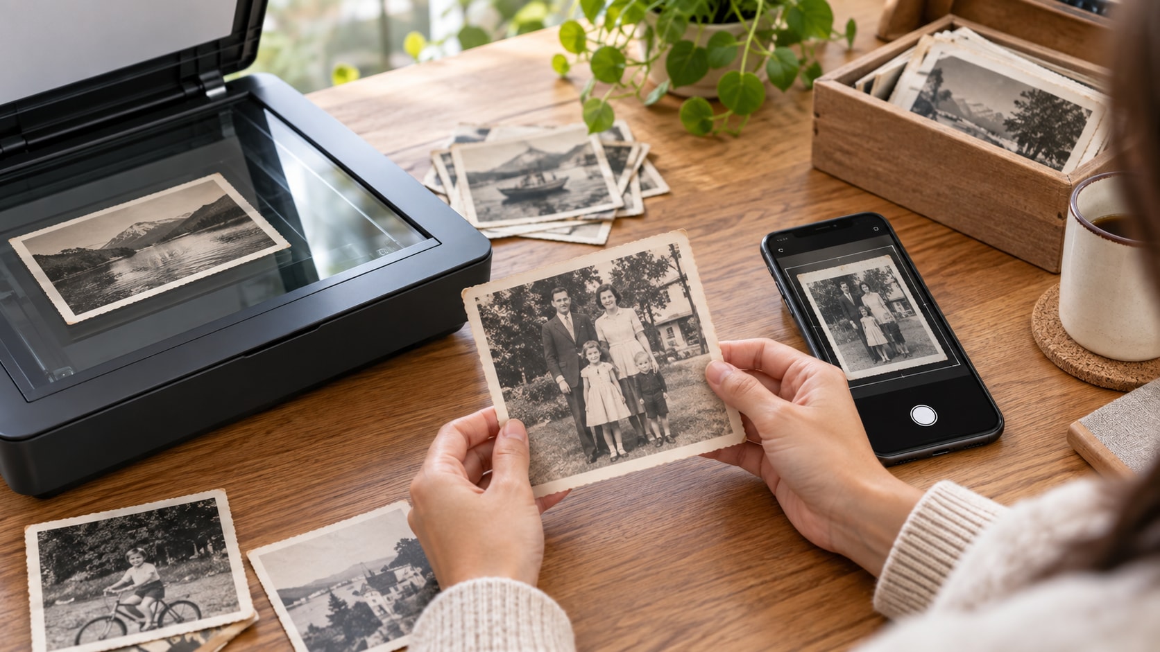 Numériser de vieilles photos avec un scanner ou un smartphone