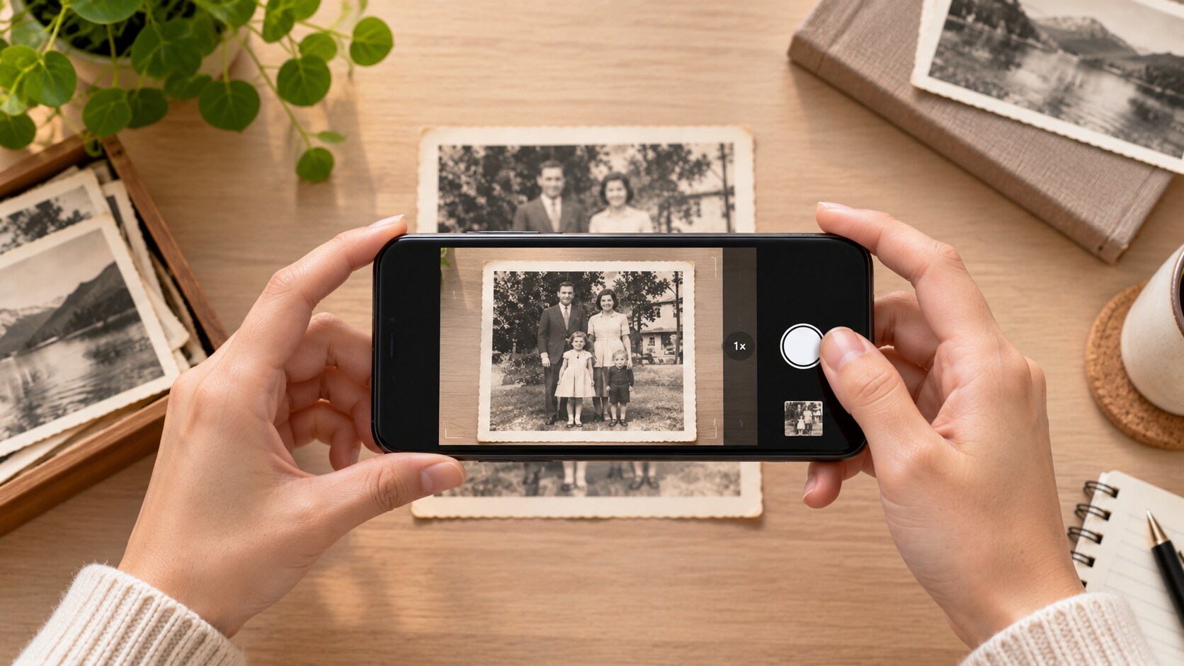Numériser une ancienne photo de famille avec un smartphone