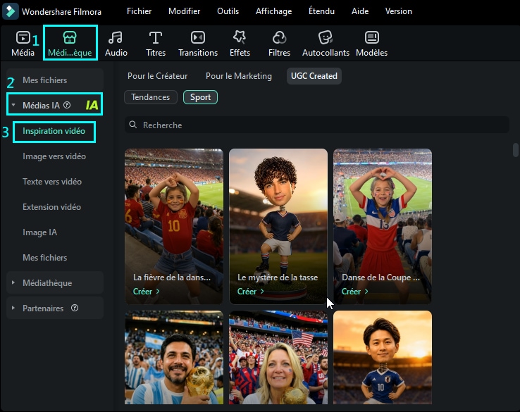 Monter et exporter une vidéo football dans Filmora