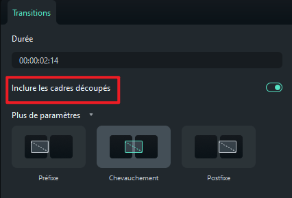 Choisir d'inclure les images rognées