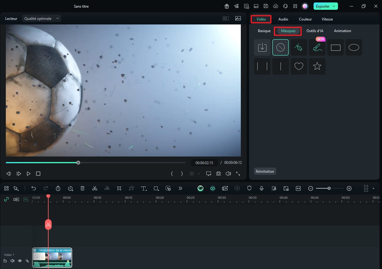 ajouter un masque à la vidéo