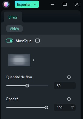choose mosaic blur type