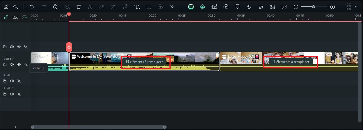 Remplacer les clips vidéo