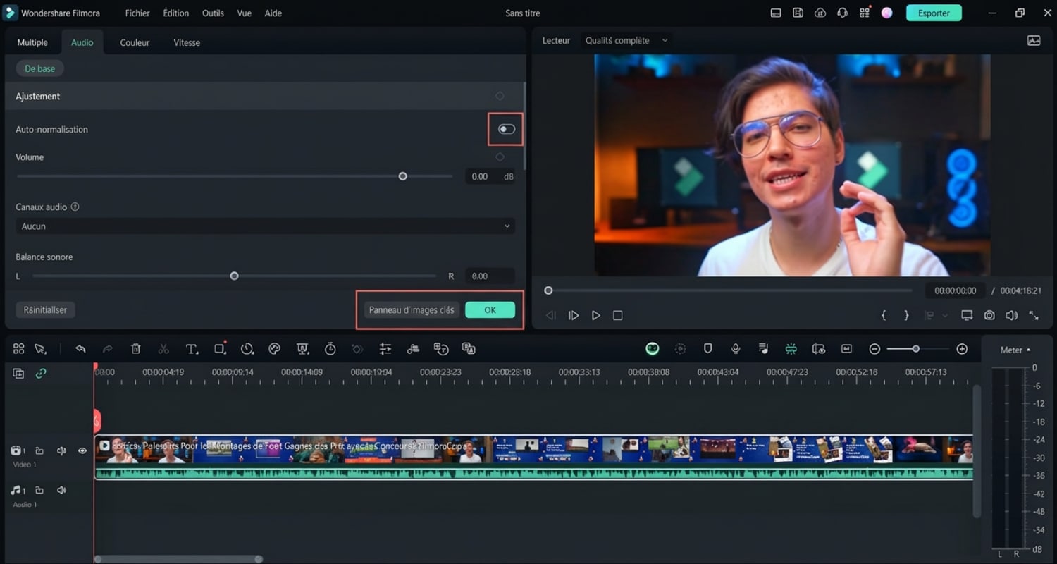 auto normalization in filmora