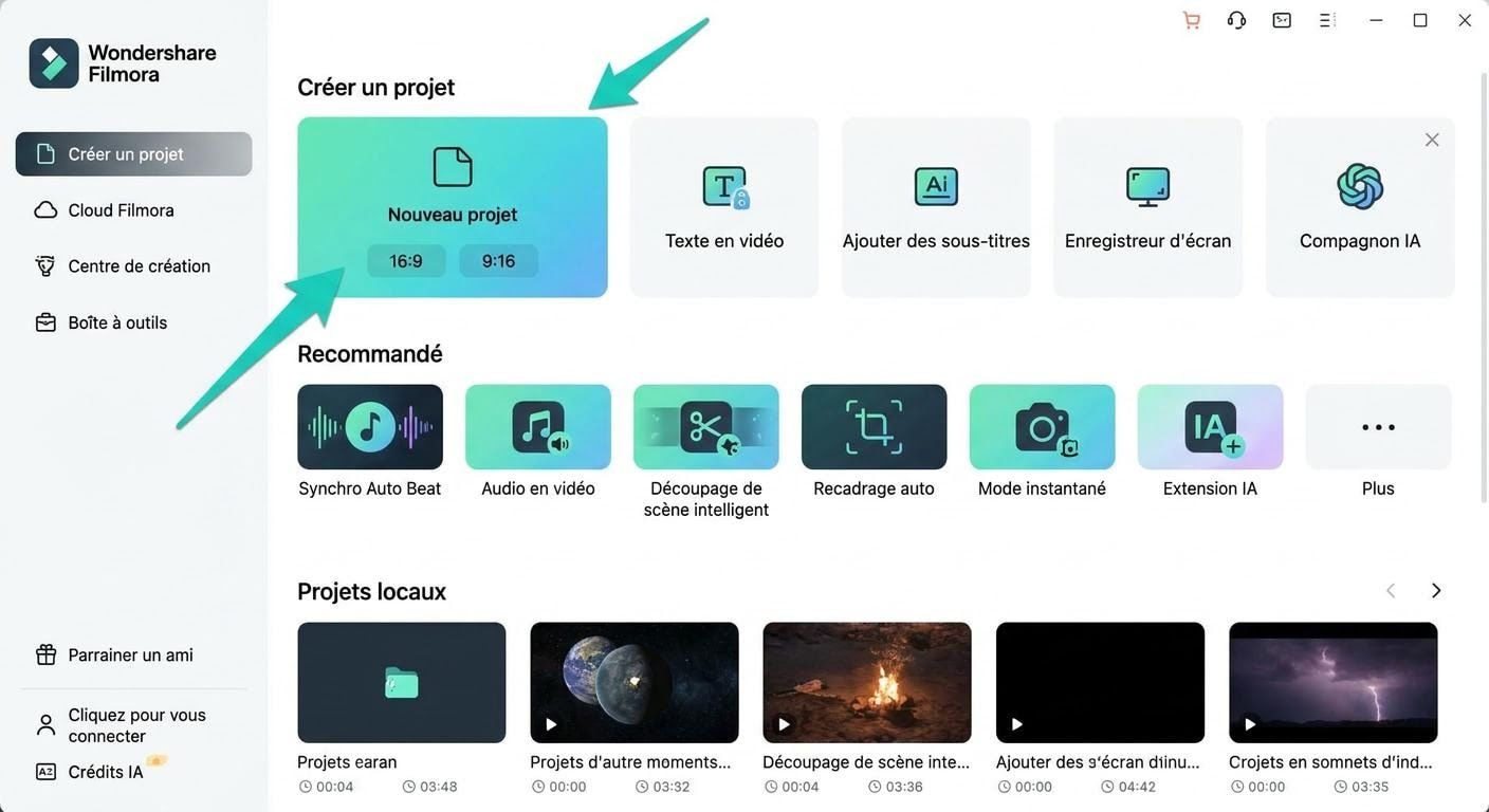import video into new project