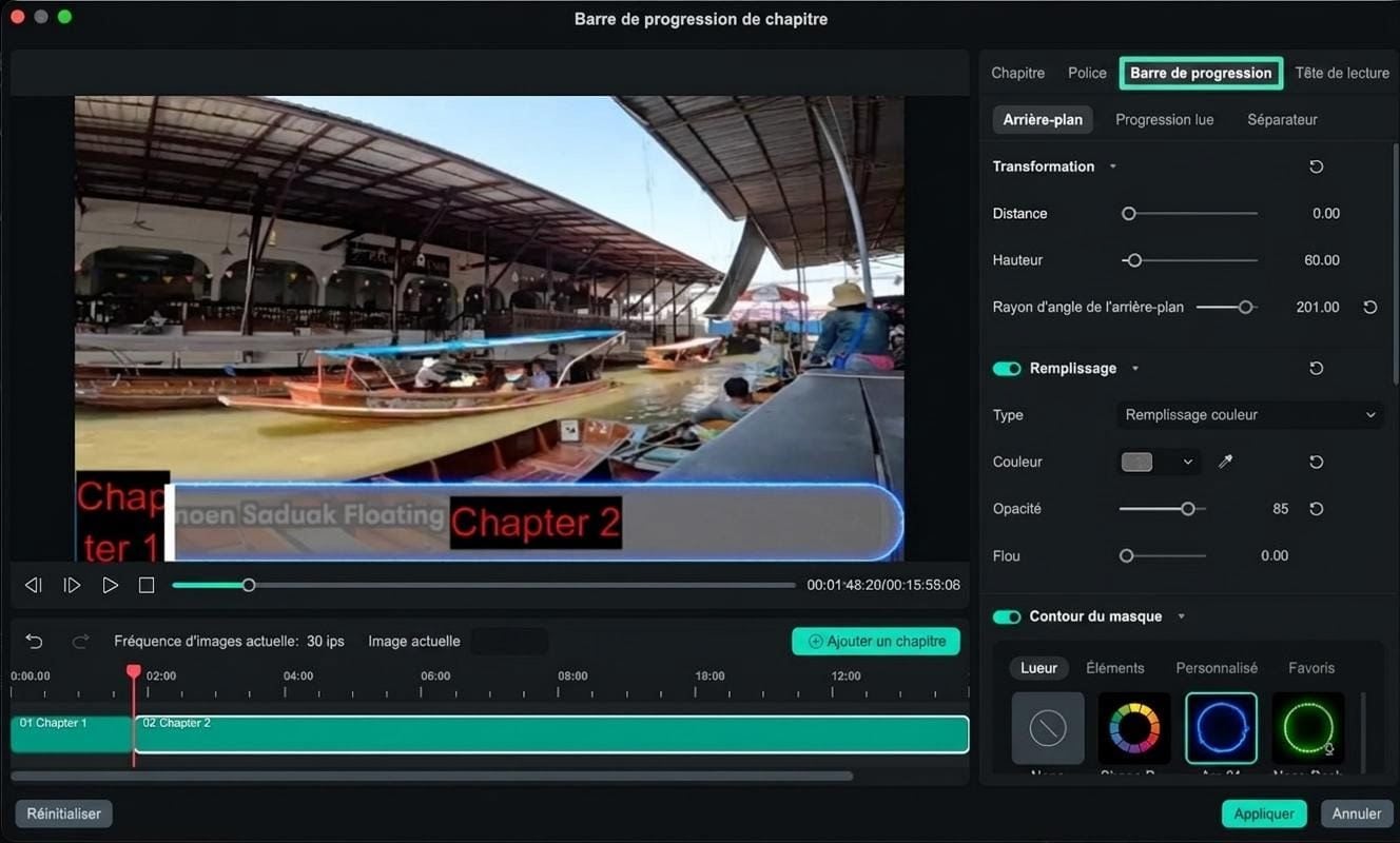 personalize the chapter progress bar
