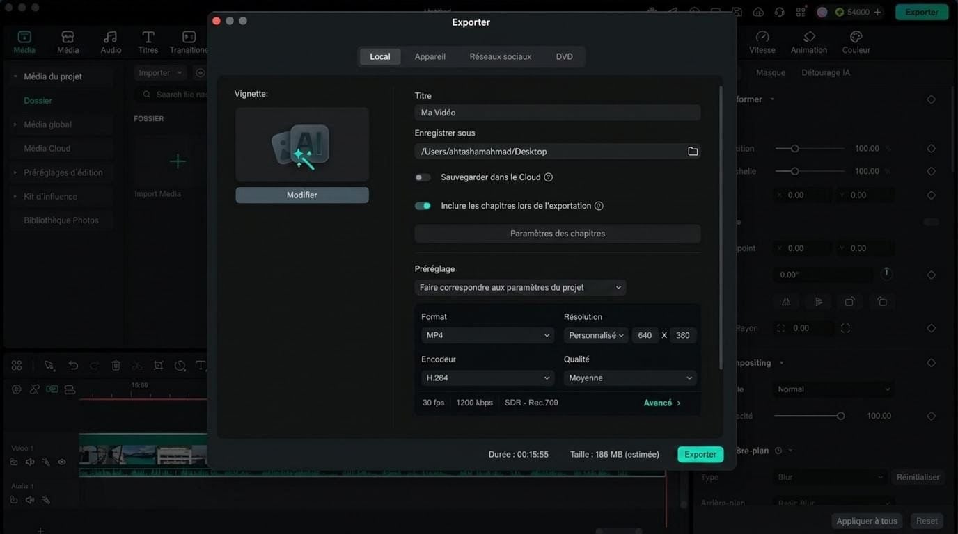 export video with chapter