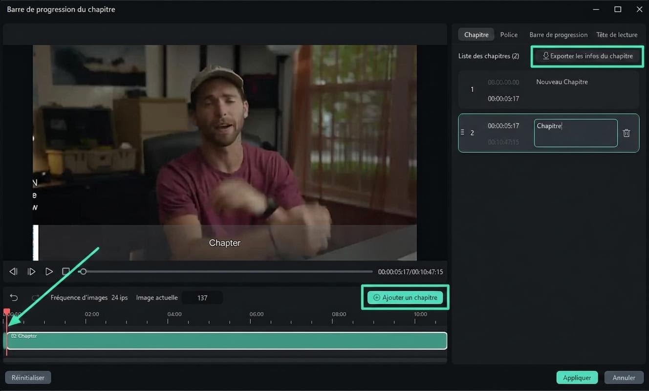 adding video chapters with timestamps