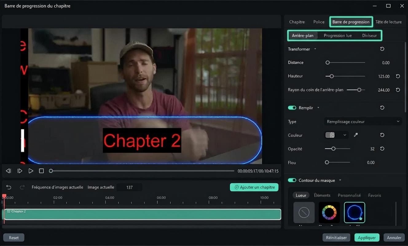 customize video chapter progress bar