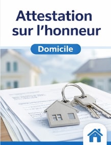 Attestation sur l’honneur de domicile PDF
