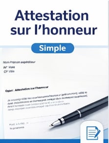 Attestation sur l’honneur simple PDF