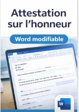 Attestation sur l’honneur Word gratuit