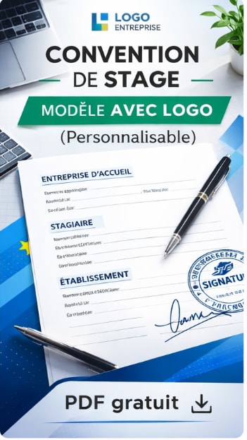 Convention de stage – modèle PDF avec logo (personnalisable)