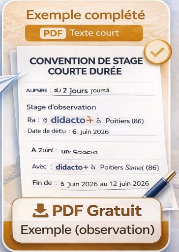 Exemple convention stage observation PDF