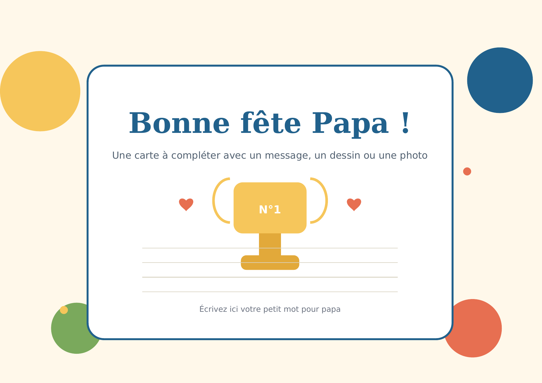 Carte bonne fête papa PDF