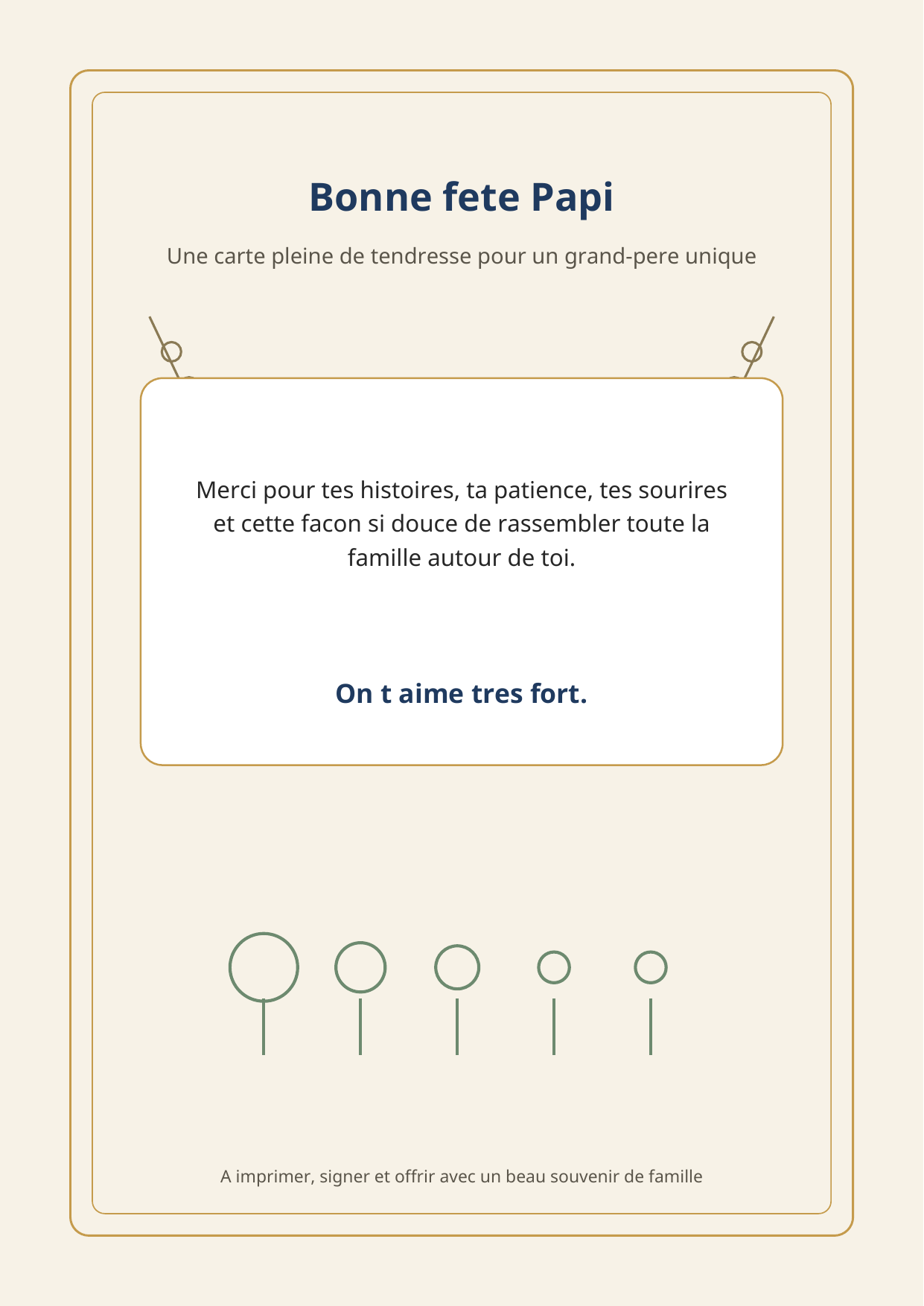 Carte fête des pères pour grand-père PDF