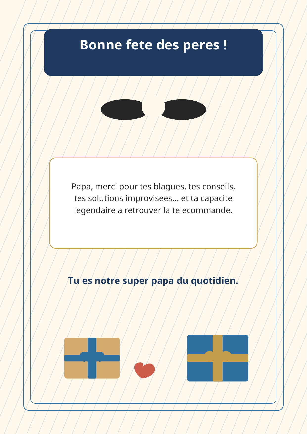 Carte drôle fête des pères PDF