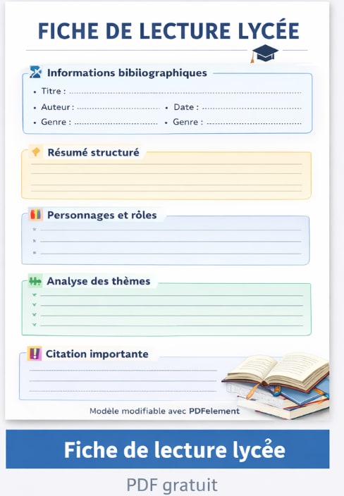Fiche de lecture lycée PDF