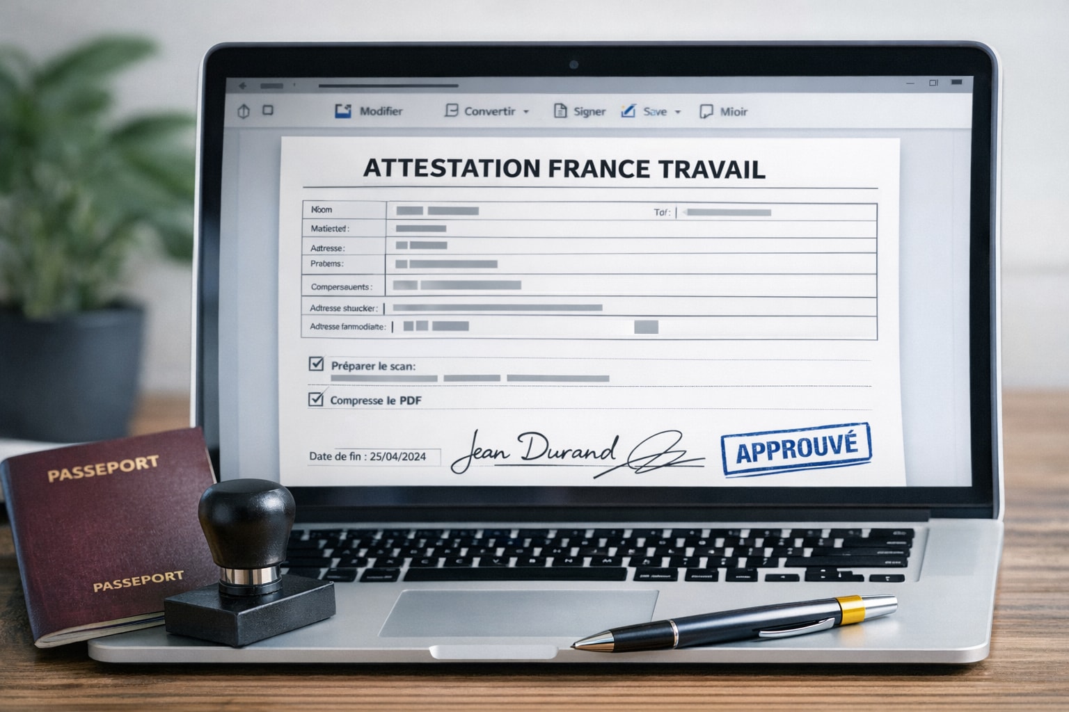 Attestation France Travail en PDF : préparer, remplir et envoyer votre document