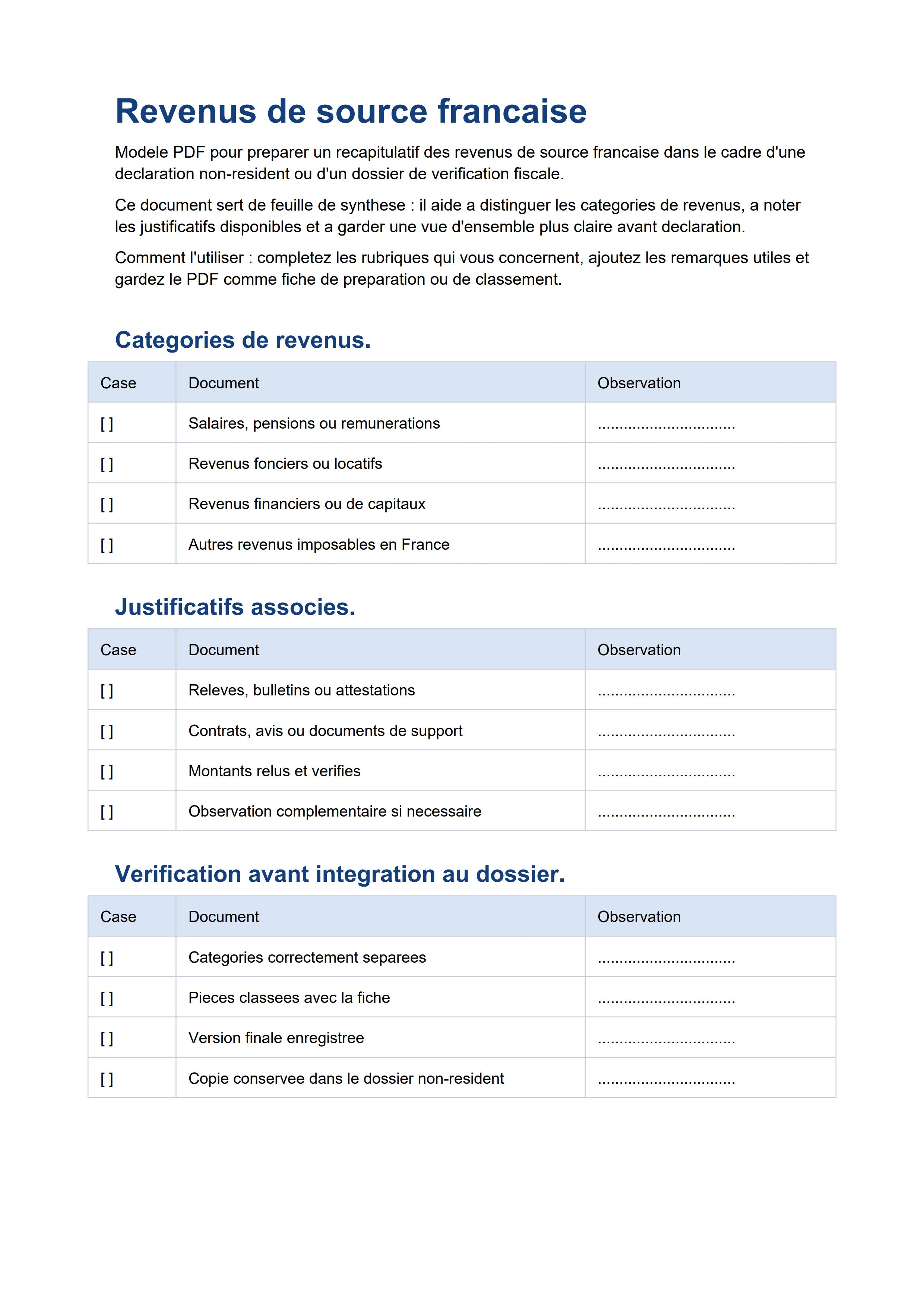 Revenus de source française PDF