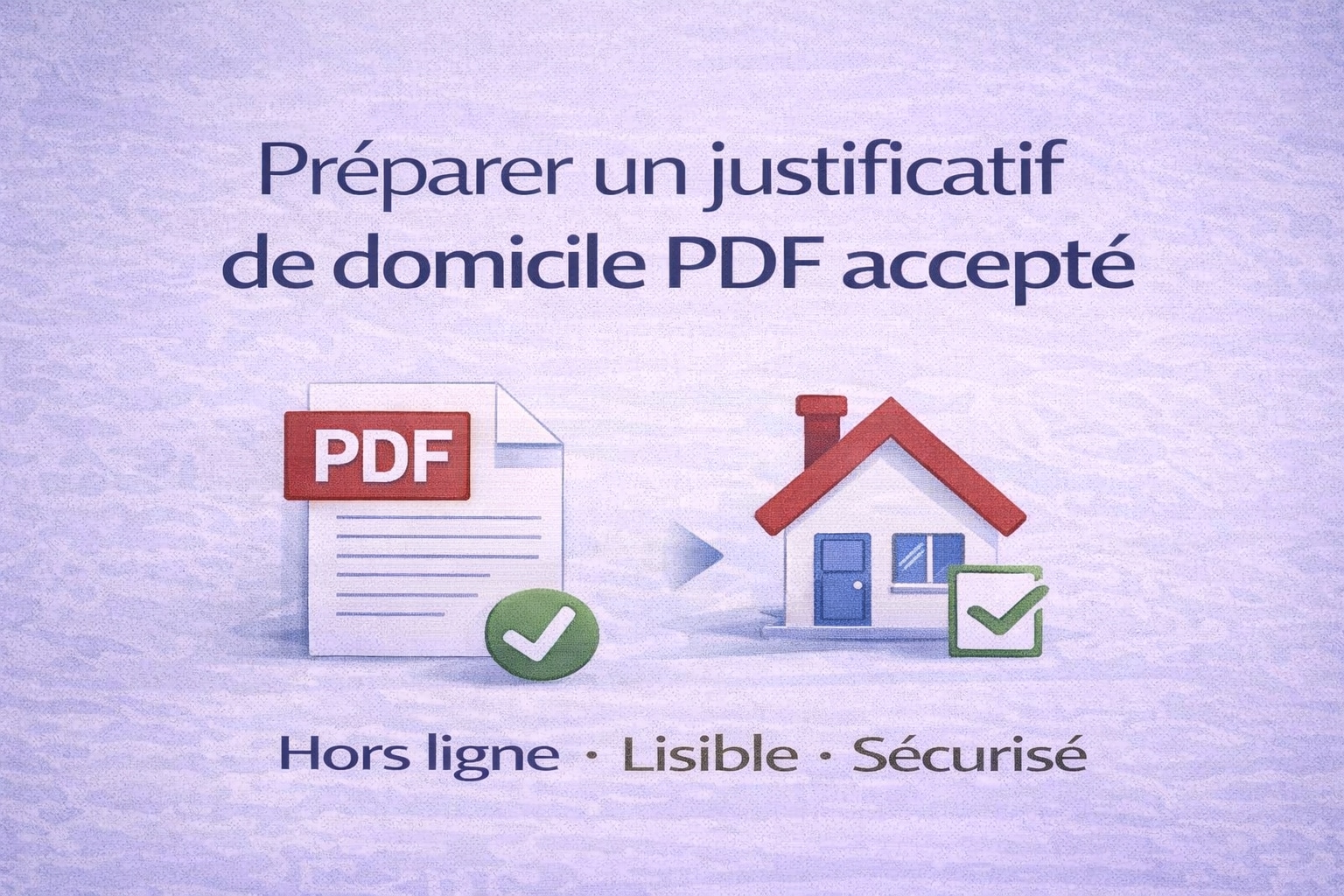 Préparer un justificatif de domicile PDF accepté : hors ligne, lisible et sécurisé