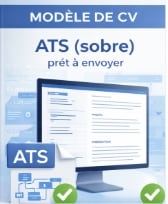 Modèle de CV ATS (sobre) PDF