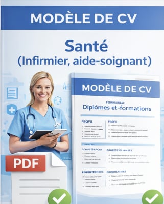 Modèle de CV santé (infirmier, aide-soignant) PDF