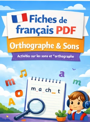 fiches de français PDF orthographe et sons école primaire