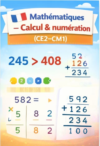 fiches de mathématiques PDF calcul et numération école primaire