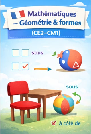 fiches de mathématiques PDF géométrie et formes école primaire